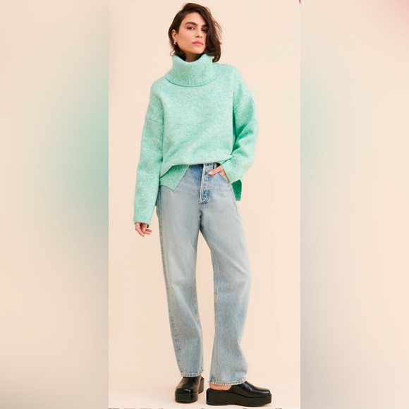 NWOT Find Me Now Jeffery Sweater Pullover Turtleneck Green Sz S Wool Blend $139 - Picture 7 of 8